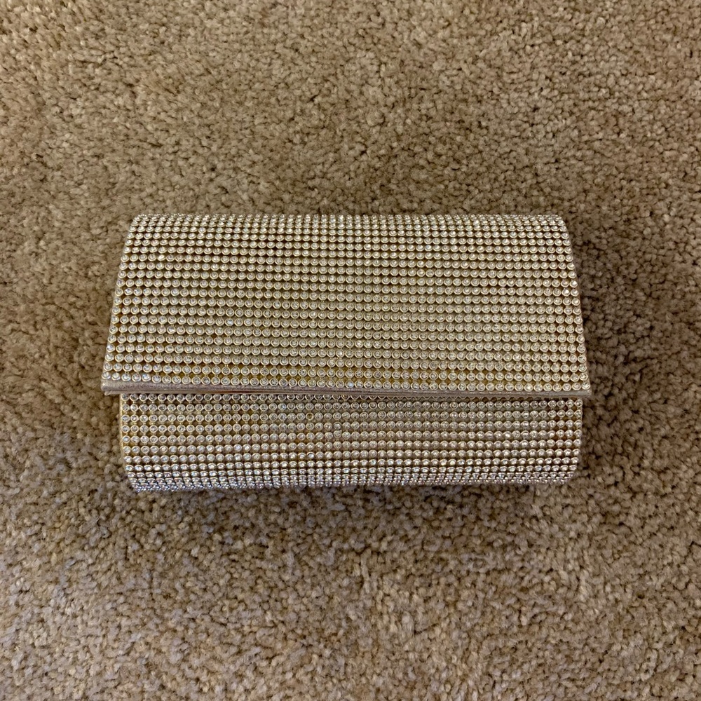 Lulu Townsend gold clutch